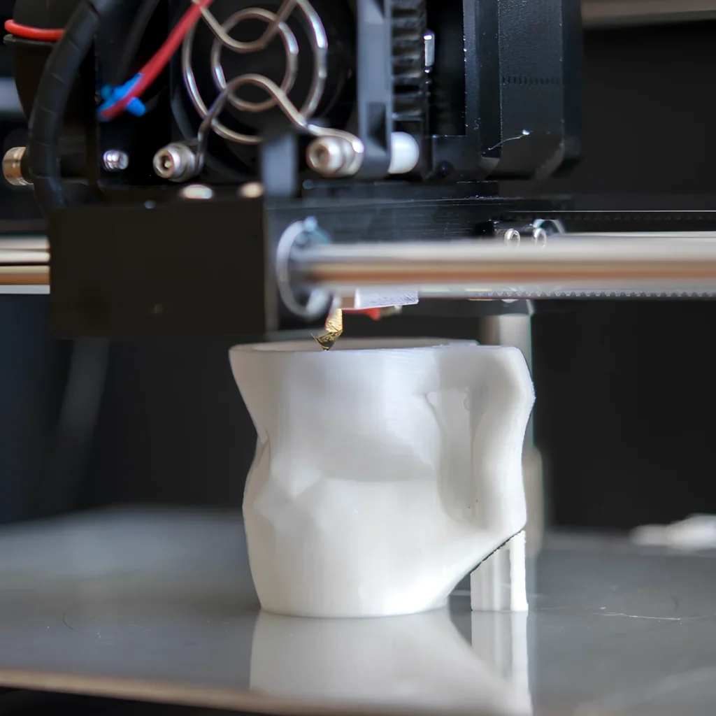 3D printed ceramic mold for rapid aerospace component casting.