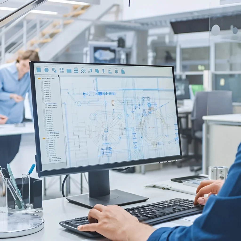 Image of using CAD software.