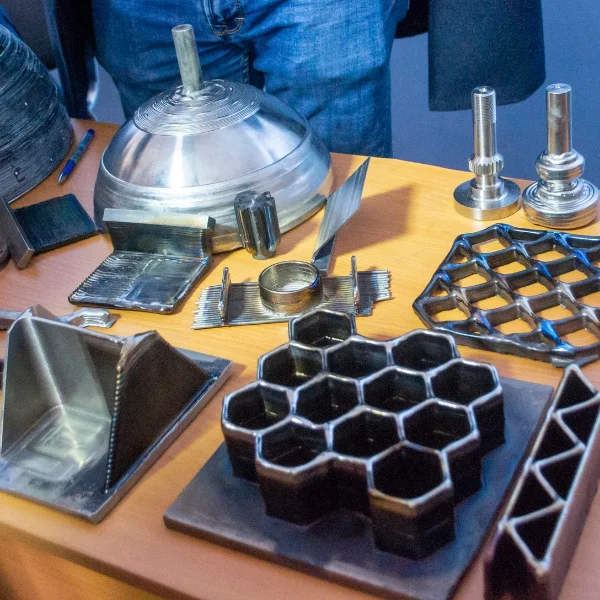 Tooling-free prototype metal part ready for testing and iteration.